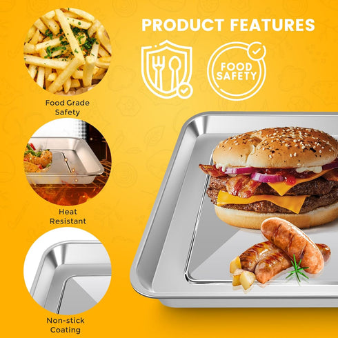 12" × 12" Baking Pan for Breville Smart Oven BOV800XL, Smart Oven Plus BOV810BSS, Smart Oven Pro BOV845BSS, Smart Oven Air BOV900BSS, Compatible w...