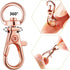 Hotop 100 Pieces Swivel Clasps Set 50 Piece Lanyard Snap Hooks with 50 Piece Key Chain Rings, Lobster Keychain Clip Hooks Lobster Claw Clasps for ...
