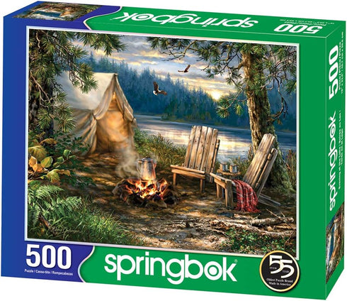 Springbok's 500 Piece Jigsaw Puzzle Evening at The Lake - Made in USA...