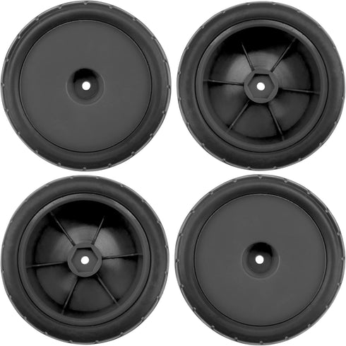 4Pack ShareGoo RC 85mm/3.34" Rubber Tires Front Rear Tyres 12mm Hex Wheel Compatible with Redcat HPI HSP Kyosho 1/10 RC Off-Road Car Buggy (Black)...