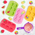 Whaline 4 Pack Fruit Shaped Silicone Mold Pineapple Lemon Watermelon Strawberry Chocolate Candy Baking Mould 3D Summer Fruit Ice Mold for DIY Jell...