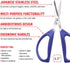 Joyce Chen Original Unlimited Kitchen Scissors All Purpose Kitchen Shears With Comfortable Handles, Blue, 2 Pack...