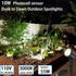 10W Dusk to Dawn Outdoor LED Spotlight Plug in with Photocell Sensor for House Flag Yard Tree Garden, 3000K 1000LM Warm White 120V Landscape Light...