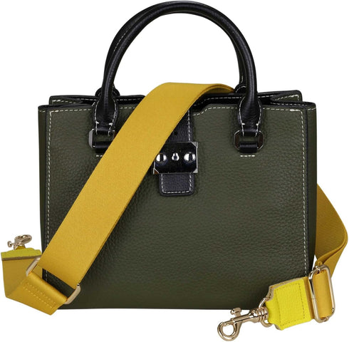 Allzedream Thick Purse Strap Wide Adjustable Replacement Crossbody Bag Handbag (Yellow-Leather tip)...