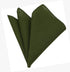 Mens Solid Linen Tie Set : Slim Necktie with Matching Pocket Square (Olive Green)...