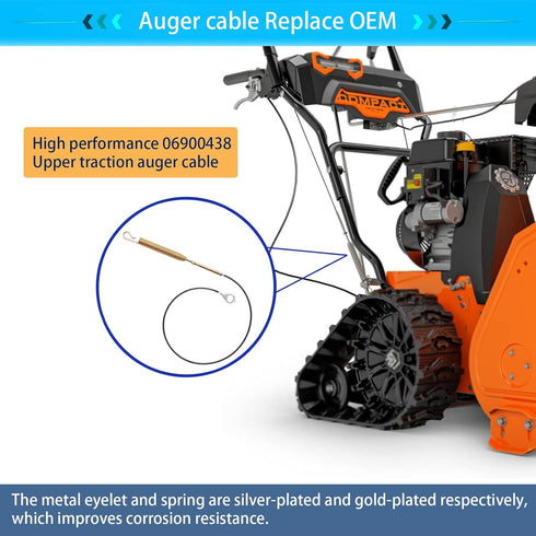 Snowblower Auger Cable 06900438 Auger Cable Replaces Upper Traction Auger Cable Snowblower Auger Drive for Ariens Snowblower 06900438 24916003 1 P...
