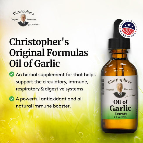 Christopher's Original Formulas Oil of Garlic Extract 2 Ounces - Pack of 1 - Premium Herbal Supplement - Cold-Pressed & Pure Liquid Garlic Oil | V...