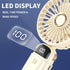 Portable Fan, Mini Handheld Personal Fan 4000mAh Rechargeable Battery Operated Desk Fan with Base, LED Display,5 Speeds Cooling Fan for Travel Cam...