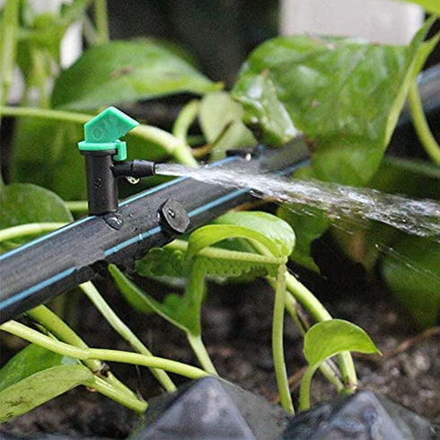 Drip Emitter, Garden Flag Irrigation Drippers 4 GPH, 16L/H Water Sprinkler Emitters Head Connect 4-7mm Hose for Trees and Shrubs Watering 100PCS...