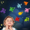 Baby Suction Cup Toys, 16PCS Silicone No Hole Mold Free Bath Toy with Mesh Bag Storage, Airplane Sucker Bath Toys for Kids Ages 4-8, Sensory, Wind...