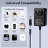 18V AC DC Power Supply Adapter 18Volt 1 Amp Charger DC 18V 1A Power Cord with 8 Interchangeable Jacks for 100mA 200mA 300mA 400mA 500mA 600mA 800m...