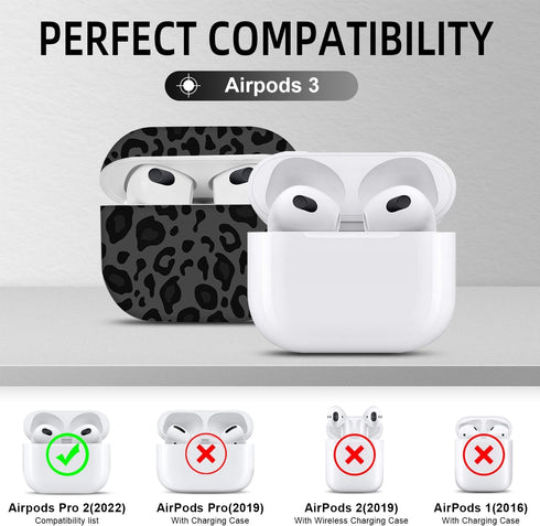Compatible with Airpods 3rd Generation Case with Keychain/Lanyard/Cleaner Kit,Airpod Case 3rd Generation,3rd Generation Airpod Case[Front Led Visi...