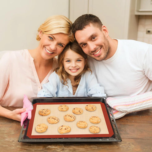 Silicone Baking Mats, 3 Pack Non-Stick Mats for Baking, Silicone Baking Mats Cookie Sheet, Easy Clean & Reusable Oven Baking Sheet for Making Cook...