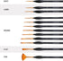 COLOUR BLOCK 12PC Artist Paint Brush Set in Leather Case for Easy Storage, Detail Paint Brushes kit, Miniature Art Set, Craft Supplies for Acrylic...