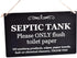 Stylish and Bold, Black and White, SEPTIC TANK Sign | Plaque | Notice for Toilet | Bathroom | W.C | only flush toilet paper | Information Notice |...