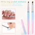 2 Pcs Nail Art Clean Up Brushes, Abeillo Round & Angled Nail Polish Brush for Cleaning Fingernails, Nail Painting Brushes for Nail Art Design & Po...