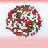 450Pcs10mm Wood Beads for Craft/Christmas Decor Red, Green and White Painted Wooden Beads Hole 3mm, Loose Spacer Beading Supplies for Jewelry Maki...