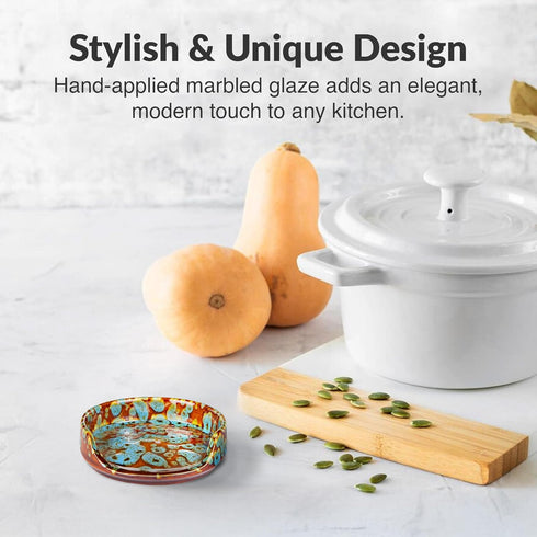 Elevated Lifestyle Ceramic Spoon Rest – Decorative Serving Spoon Holder for Kitchen Counter & Stove Top, Cooking Spoon & Ladle Holder, Ideal Coffe...