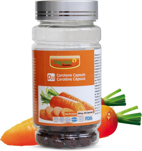AIHIYO Carotene soft Capsule, 500mg Beta Carotene Supplement with 25000 IU, Support Healthy Skin and Eyes, 100 Count...