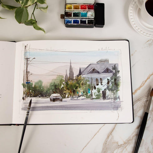 Hahnemuhle 10628811 Watercolour Book - A5 200 gsm 30 Sheets - Landscape, White...