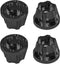 Metal RC 12mm Wheel Hex Hub Extension Combiner Compatible with 1.9/2.2inch Wheel Rim Axial SCX10 Traxxas TRX4 D90 1/10 RC Crawler (15mm, Black)...