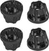 Metal RC 12mm Wheel Hex Hub Extension Combiner Compatible with 1.9/2.2inch Wheel Rim Axial SCX10 Traxxas TRX4 D90 1/10 RC Crawler (15mm, Black)...