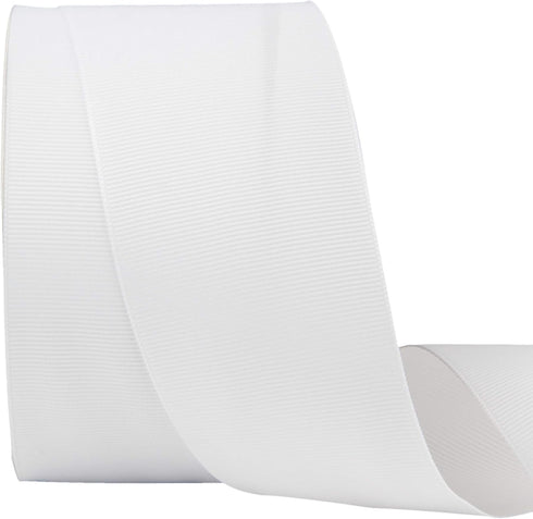 VATIN White Grosgrain Ribbon, 2" x Continuous 25 Yards, White Polyester Grosgrain Ribbon,Use for Bows DIY Hair Accessories, Gift Wrapping, Craft a...