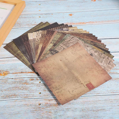 Scrapbook Collection Kit, 48 Sheets Scrapbook Premium Paper Pattern Paper Pack DIY Scrapbook Paper Album Scrapbook Pattern Greeting Cards Junk Jou...