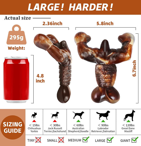 Dog Chew Toys for Aggressive Chewers Indestructible Dog Toys,Bacon Flavored,Tough Dog Bone Toys for Medium/Large Breed Dogs, Best Extreme Chew Toy...