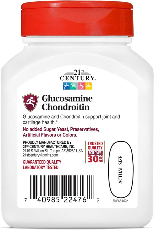 21st Century Glucosamine Chondroitin 750/600mg - Triple Strength, Tablets, 60 Count...