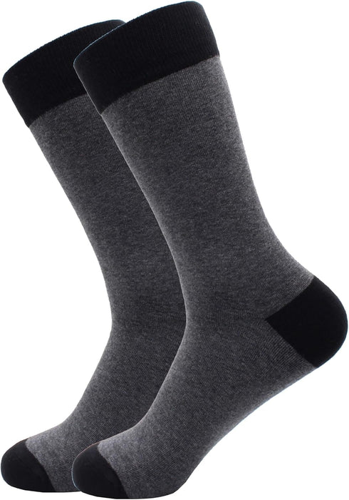 Mens Grey Dress Socks Size 10-13, Cotton Crew Calf Socks...