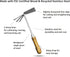 Garden Guru Eco Hand Cultivator Hoe Tiller Tool - 100% Recycled Stainless Steel - Rust Resistant - FSC Certified Wood Ergonomic Handle -Great for ...