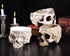 Modern Large Funny Resin Skull Shaped Head Design Flower Pot Planter Container, Decoration Flowerpot Props Home Office Desk Decor (Mediterranean)...