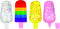 Raymond Geddes Mini Ice Cream Pens (48 per Bag) - Unique Pens in 4 Styles with Sprinkles and Rainbow - Cute Pens for Kids...