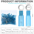 300 Pcs Heat Shrink Ring Terminals #10 Blue 16-14 AWG Electrical Connectors Ring Connector Clear 10 AWG Wire Connectors, Waterproof and Insulated ...