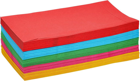 Okuna Outpost 100 Pack Colorful Money Envelopes for Cash, Payroll, Money Saving, Coins, Currency, 100GSM (4 x 7 In)...