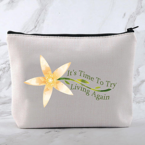 Game Lover Gift It's Time To Try Living Again Makeup Bag Game Inspired Gift Roleplaying Game Gift Game Player Gift...