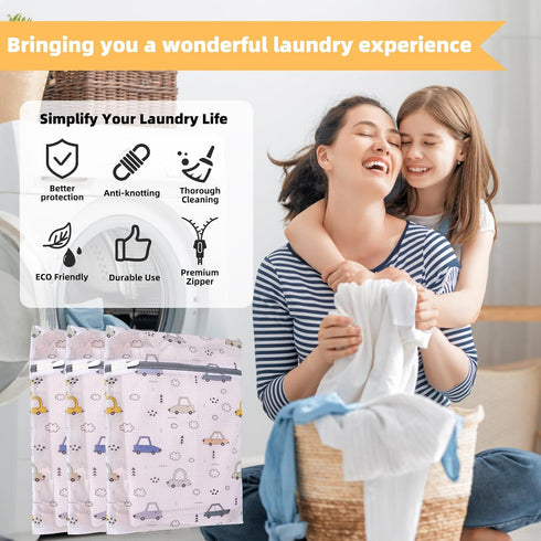 3Pcs Durable Mesh Laundry Bag, Durable Laundry Bags with Premium Zipper Jumbo Net Laundry Bag for Washing Delicates,Big Clothes,Sweater,Bed Sheet,...