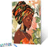 African America Painting Afro Black Girl Art Paint by Number Kits 16 x 20 inch Canvas DIY Tropical Green Leaves Oil Painting for Kids Adults Begin...