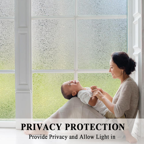 Privacy Window Film,Decorative Glass Door Film,Static Cling Window Tint,No Glue Removable Anti UV for Home and Office Decoration,17.5 inches by 78...
