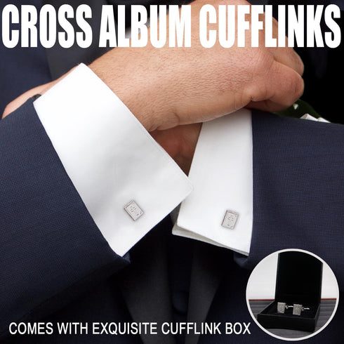 Cufflinks for Men,To commemorate the deceased loved ones, Photos can be placed Album Cross Cufflinks, Shirt Accessories Unique Cuff Links for Mens...