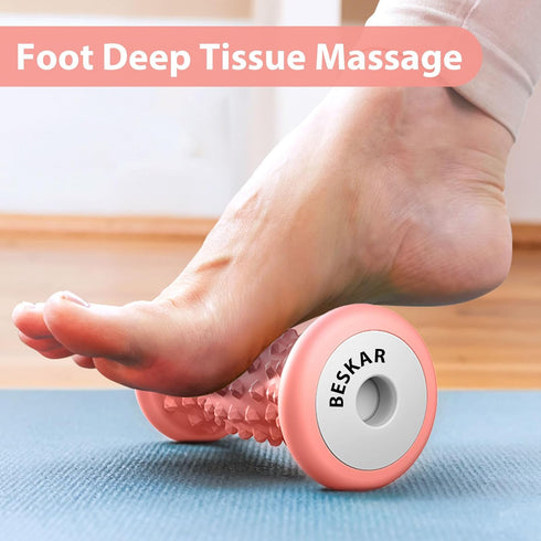 BESKAR Foot Massage Roller for Relief Plantar Fasciitis, Foot Reflexology Tool Pressure Point Massage Roller, Deep Tissue Massage for Relieving Fe...