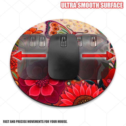 Mouse Pad Round - 7.5 x 7.5 inch x 2mm - ANTI SLIP BASE - ULTRA SMOOTH SURFACE- COMFORT and PRECISION CONTROL – COOL, CUTE and FUNNY DESK ACCESSOR...
