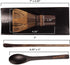 BambooMN Matcha Whisk Set - Black Chasen (Tea Whisk), Black Tray, Chashaku (Hooked Bamboo Scoop), Tea Spoon - 2 Sets...