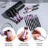 BS-MALL Makeup Brushes Premium Synthetic Foundation Powder Concealers Eye Shadows 14 Pcs Purple...