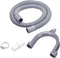 MECCANIXITY Washing Machine Drain Hose Extension Kits 3.28ft Gray for Washing Machine with Extension Adapter, U-Bend Hose Holder, 2 Clamps...