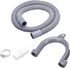 MECCANIXITY Washing Machine Drain Hose Extension Kits 3.28ft Gray for Washing Machine with Extension Adapter, U-Bend Hose Holder, 2 Clamps...