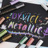 Dyvicl Metallic Brush Marker Pens - Metallic Pens Art Markers for Calligraphy, Brush Lettering, Black Paper, Rock Painting, Card Making, Scrapbook...