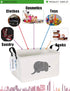 LANGYASHAN Rectangular Storage Bin Collapse Canvas Fabric Cartoon Storage Basket with Handles for Organizing Home Kitchen Boys and Girls Toys Offi...