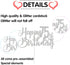 Silver Glitter Happy 75th Birthday Cake Topper - 75th Birthday Cake Topper, 75th Birthday Party Decoration...